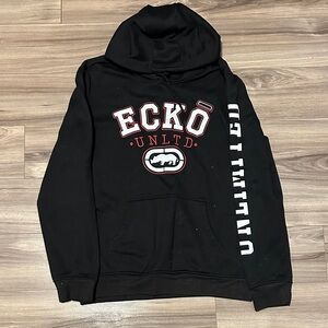Ecko Unlimited Black and Red Hoodie for Men